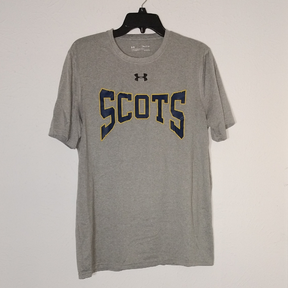 Under Armour Gray and Blue Scots Tee Size S